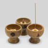 Grand Bol Rituel Porte-Cône d'Encens 11 x 10 cm - Om
