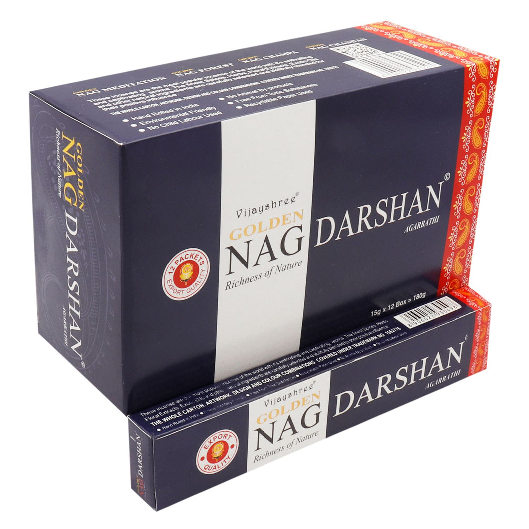 15g Golden Nag Darshan - Encens Vision Divine Premium Vijayshree