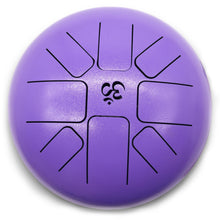 Charger l&#39;image dans la galerie, Tambour à Langues Acier Om Violet Medium - 22x16cm - Spiritualité Élevée
