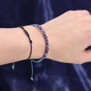Bougie en cristal du zodiaque avec bracelet en pierres précieuses – Sagittaire