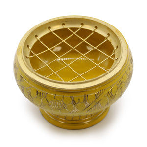 Grand Brûleur d'Encens pour Charbon de bois - Chakra Plexus Solaire