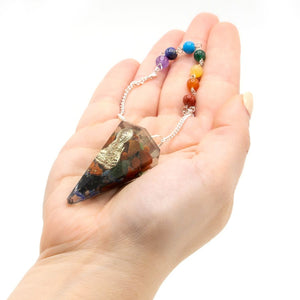 Pendule de chakra de puissance en orgonite - Bouddha