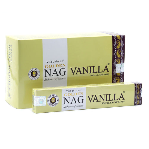 15g Golden Nag Vanille Dorée - Encens Douceur Premium Vijayshree