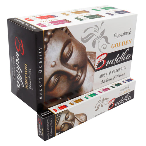 15g Golden Nag Bouddha Doré - Encens Sagesse Premium Vijayshree