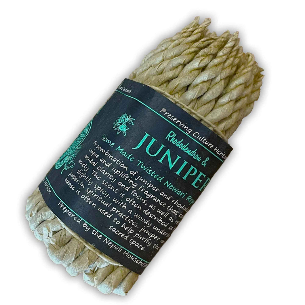 Corde d'encens Pure Herbs Rhododendron & Genévrier - Encens Sérénité Himalayen Premium