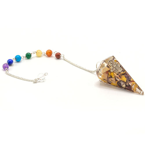 Pendule de chakra de puissance en orgonite - Hamsa