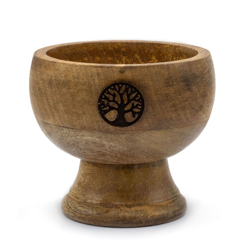 Grand Bol Rituel Porte-Cônes d'Encens 11x10cm - Arbre de Vie Sacré