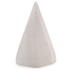 Grande Pyramide de Sélénite Premium 10cm - Amplification Majeure & Majesté