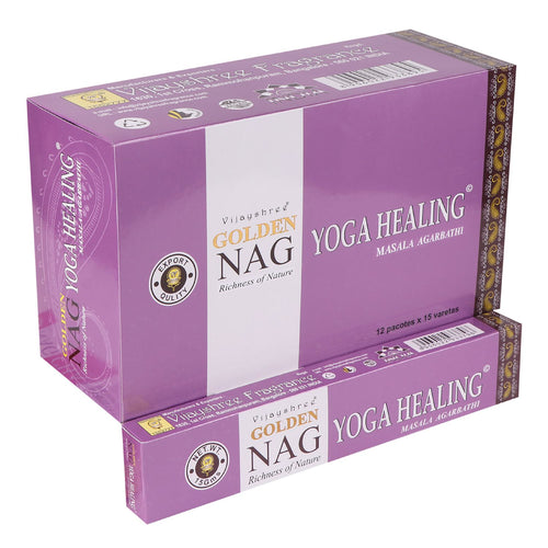 15g Golden Nag Yoga Guérison - Encens Bien-être Premium Vijayshree