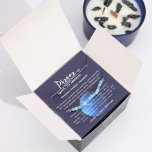 Charger l&#39;image dans la galerie, Bougie en cristal du zodiaque avec bracelet en pierres précieuses - Poissons