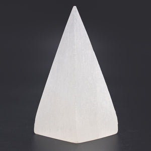 Grande Pyramide de Sélénite Premium 10cm - Amplification Majeure & Majesté