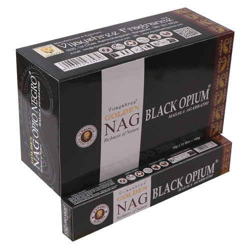 15g Golden Nag Opium Noir - Encens Mystère Oriental Vijayshree