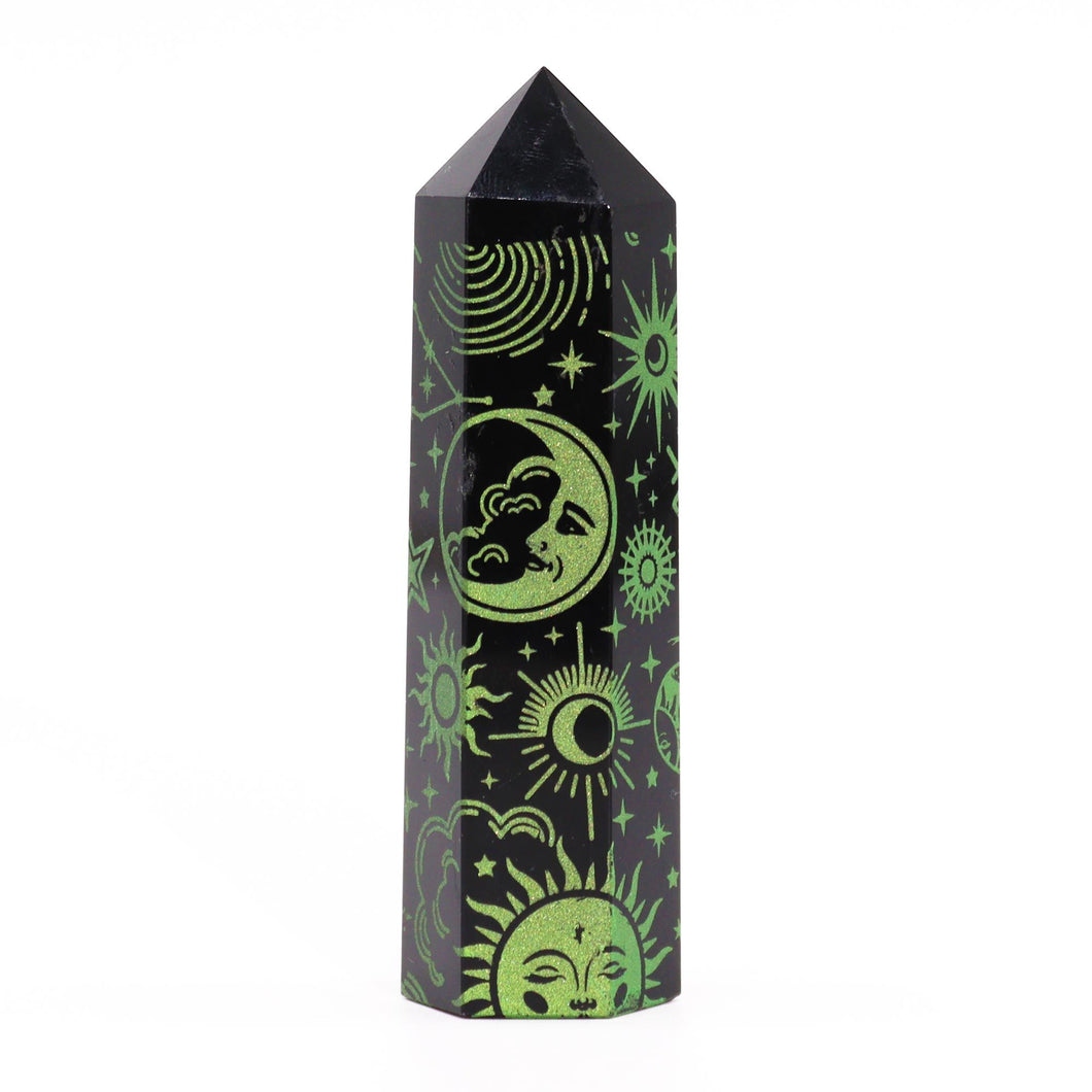 Pointe d'Obsidienne Noire - Vert forêt