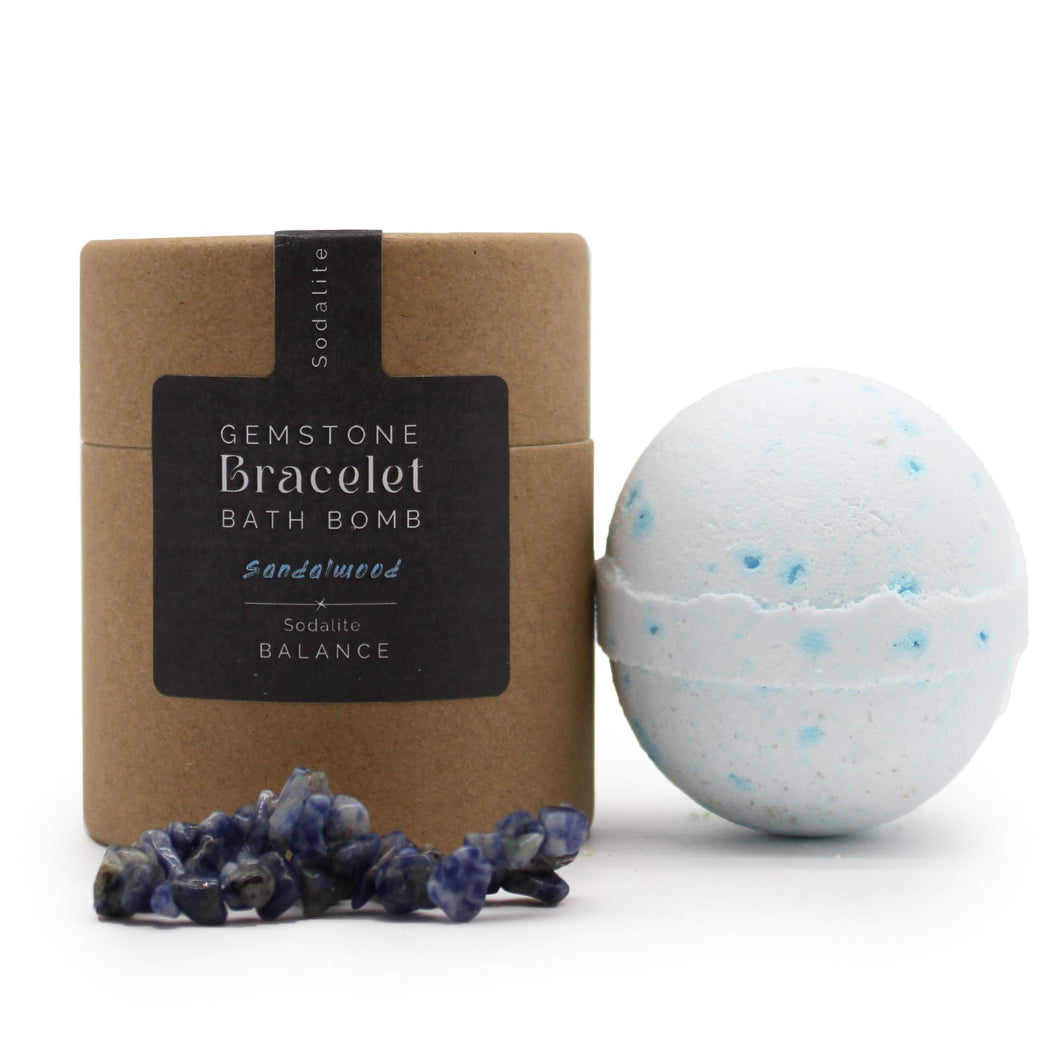 Bombe de Bain Sodalite avec Bracelet en Pierre Précieuse