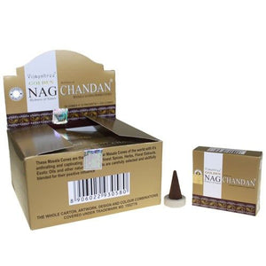 Cônes Golden Nag Chandan - Encens Bois de Santal Premium Vijayshree