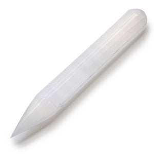Baguette de Sélénite Premium 16cm Pointe - Direction & Focalisation Divine