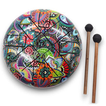 Charger l&#39;image dans la galerie, Tambour à Langues Acier Multicolore OM - 18cm - Harmonie Colorée