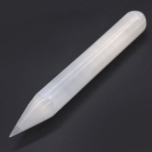 Baguette de Sélénite Premium 16cm Pointe - Direction & Focalisation Divine
