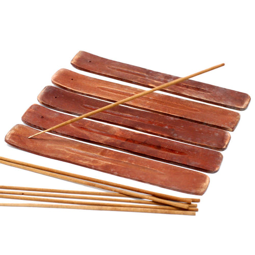 Porte Encens Classique Bois de Manguier - Design Épuré Premium