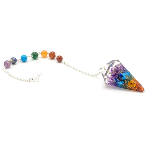 Pendule de chakra de puissance en orgonite - Chakra