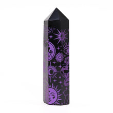 Charger l&#39;image dans la galerie, Points d&#39;Obsidienne Noire - Violet foncé