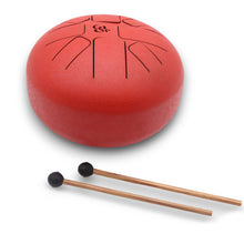 Charger l&#39;image dans la galerie, Tambour à Langues Acier Om Rouge Medium - 22x16cm - Puissance Vitale