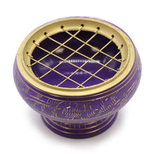 Charger l&#39;image dans la galerie, Grand Brûleur d&#39;Encens pour Charbon de bois - Chakra Couronne