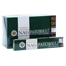 Charger l&#39;image dans la galerie, 15g Golden Nag Patchouli - Encens Amour et Sensualité Vijayshree