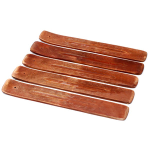 Porte Encens Sculpté Bois de Manguier 25cm - Artisanat Spirituel Premium
