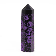 Charger l&#39;image dans la galerie, Points d&#39;Obsidienne Noire - Violet foncé
