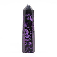 Charger l&#39;image dans la galerie, Points d&#39;Obsidienne Noire - Violet foncé