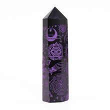Charger l&#39;image dans la galerie, Points d&#39;Obsidienne Noire - Violet foncé