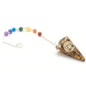 Pendule de chakra de puissance en orgonite - Arbre de vie