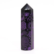 Charger l&#39;image dans la galerie, Points d&#39;Obsidienne Noire - Violet foncé