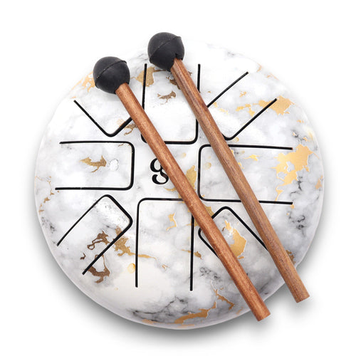 Tambour à Langues Acier Marble OM - 18cm - Méditation Spirituelle