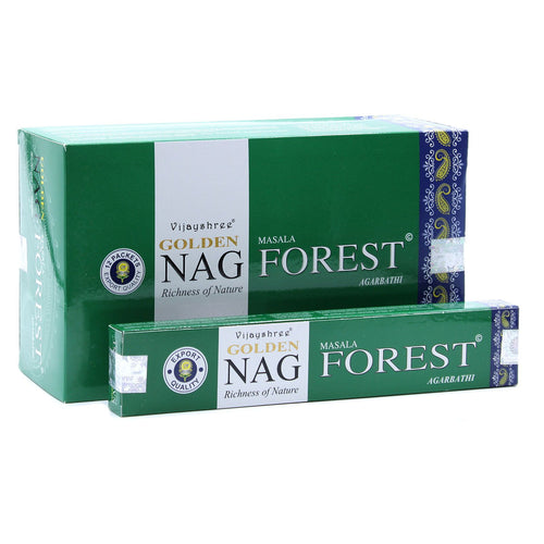 15g Golden Nag Forêt - Encens Nature Sauvage Premium Vijayshree