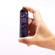Charger l&#39;image dans la galerie, Points d&#39;Obsidienne Noire - Violet foncé