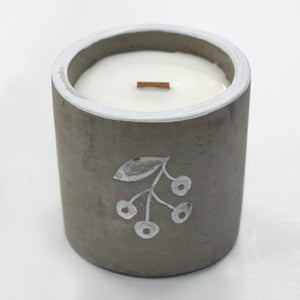 Bougie Moyenne en Béton et Cire de Soja - Genièvre & Gin Doux