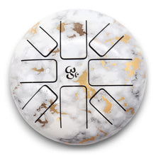 Charger l&#39;image dans la galerie, Tambour à Langues Acier Marble OM - 18cm - Méditation Spirituelle