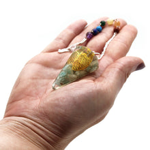 Charger l&#39;image dans la galerie, Pendule de chakra de puissance en orgonite - Fleur de vie