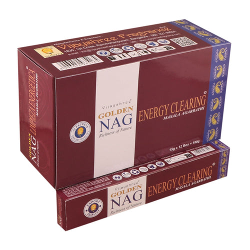 15g Golden Nag Nettoyage Énergétique - Encens Purification Premium Vijayshree