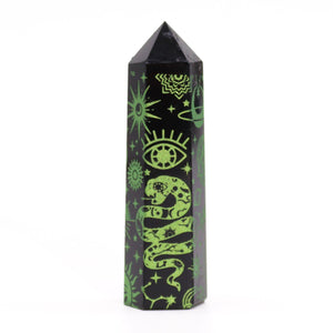 Pointe d'Obsidienne Noire - Vert forêt