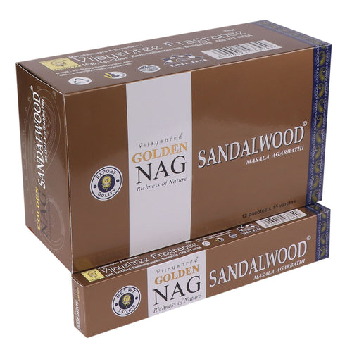 15g Golden Nag Bois de Santal - Encens Premium Vijayshree