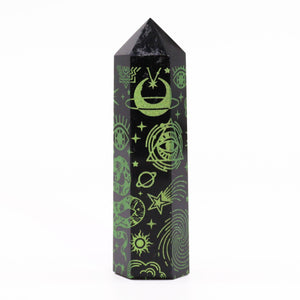 Pointe d'Obsidienne Noire - Vert forêt