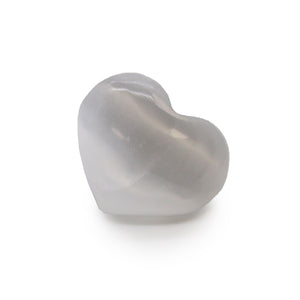 Mini Cœur de Sélénite Premium 3-4cm - Amour Délicat & Tendresse Pure