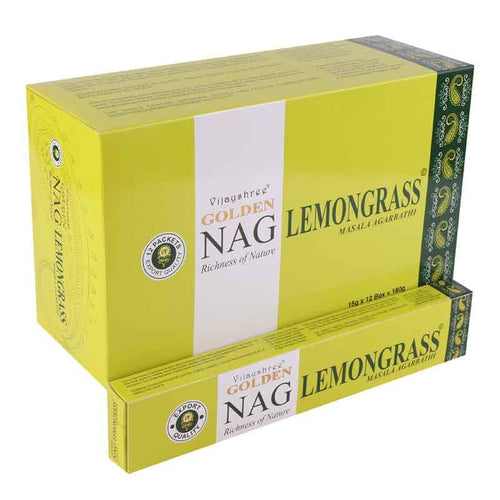 15g Golden Nag Citronnelle - Encens Purification et Énergie Vijayshree