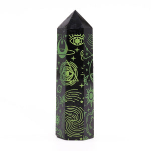 Pointe d'Obsidienne Noire - Vert forêt