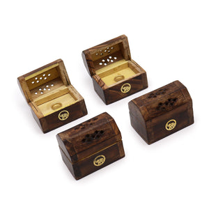 Mini Boîte à Fumée Cônes d'Encens - Bois de Manguier Compact Premium