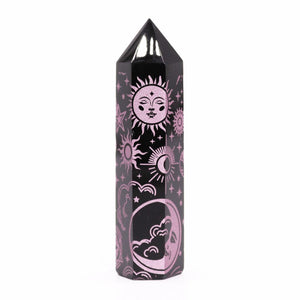 Pointe d'Obsidienne Noire - Rose Onirique