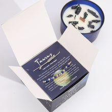 Charger l&#39;image dans la galerie, Bougie en cristal du zodiaque avec bracelet en pierres précieuses – Taureau